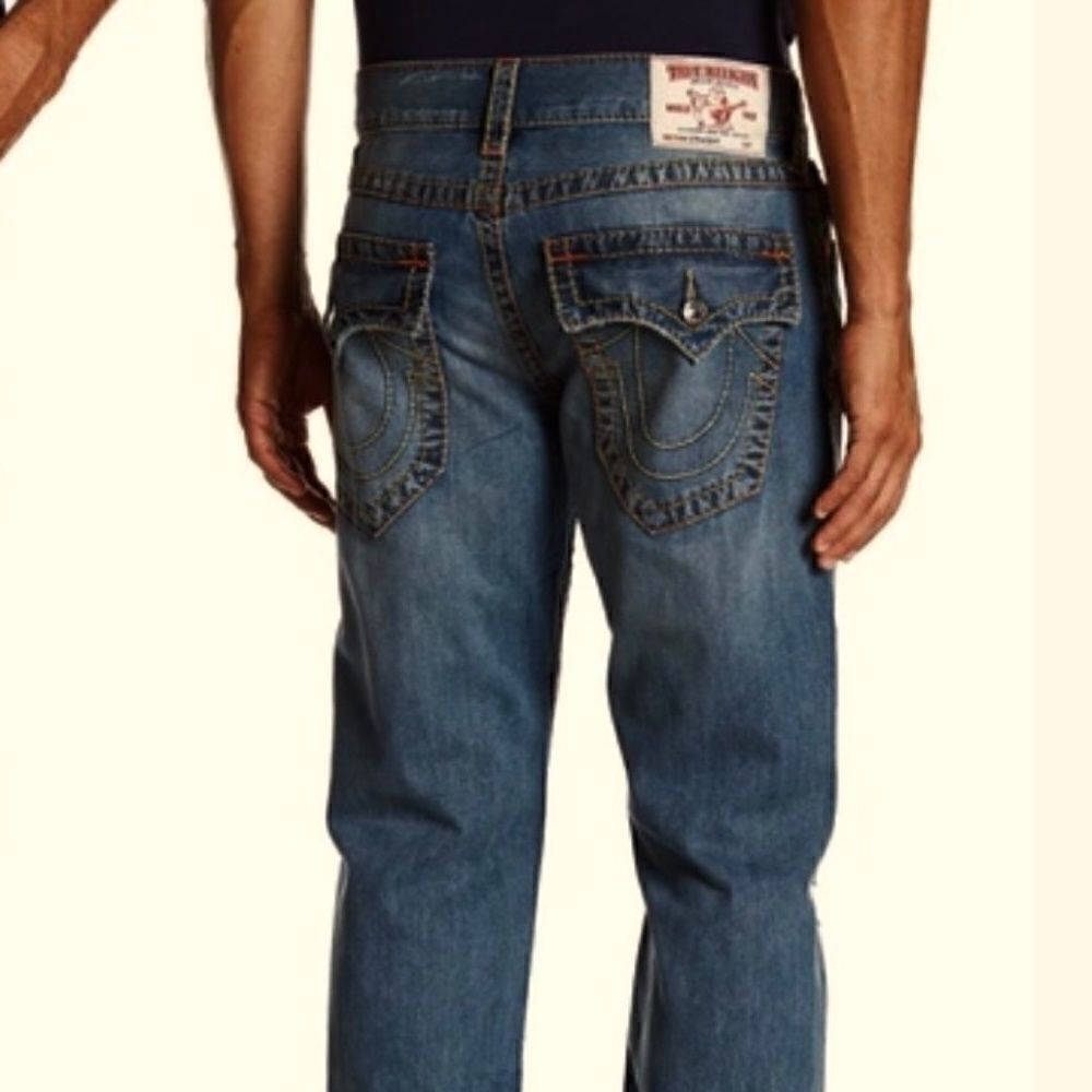 NWOT Men's True Religion Straight Flap Pocket Jeans Size 31 x 34" Inseam